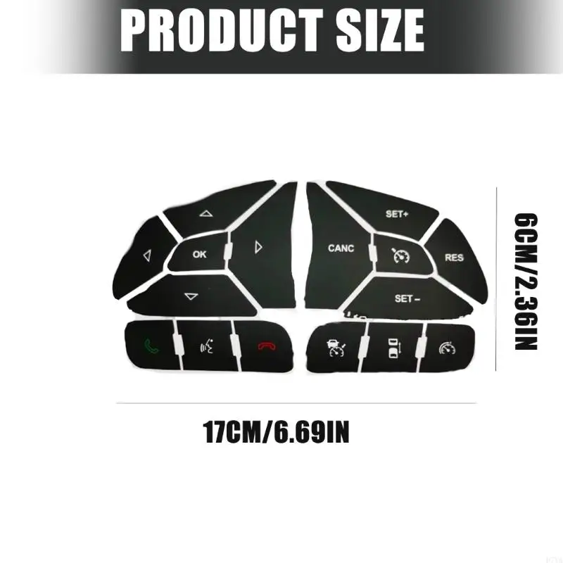 Fit Steering Wheel Button Repair Stickers PVC Materials Scratch Resistant Suitable For Worn Buttons Restoration D7YA