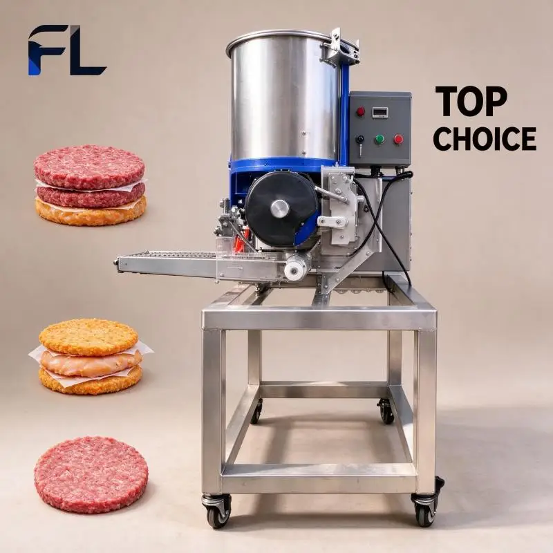 Meat Patty Forming Machine Stainless Steel Burger Patty Maker Multiple Mold Options For Fast Food Factory Production