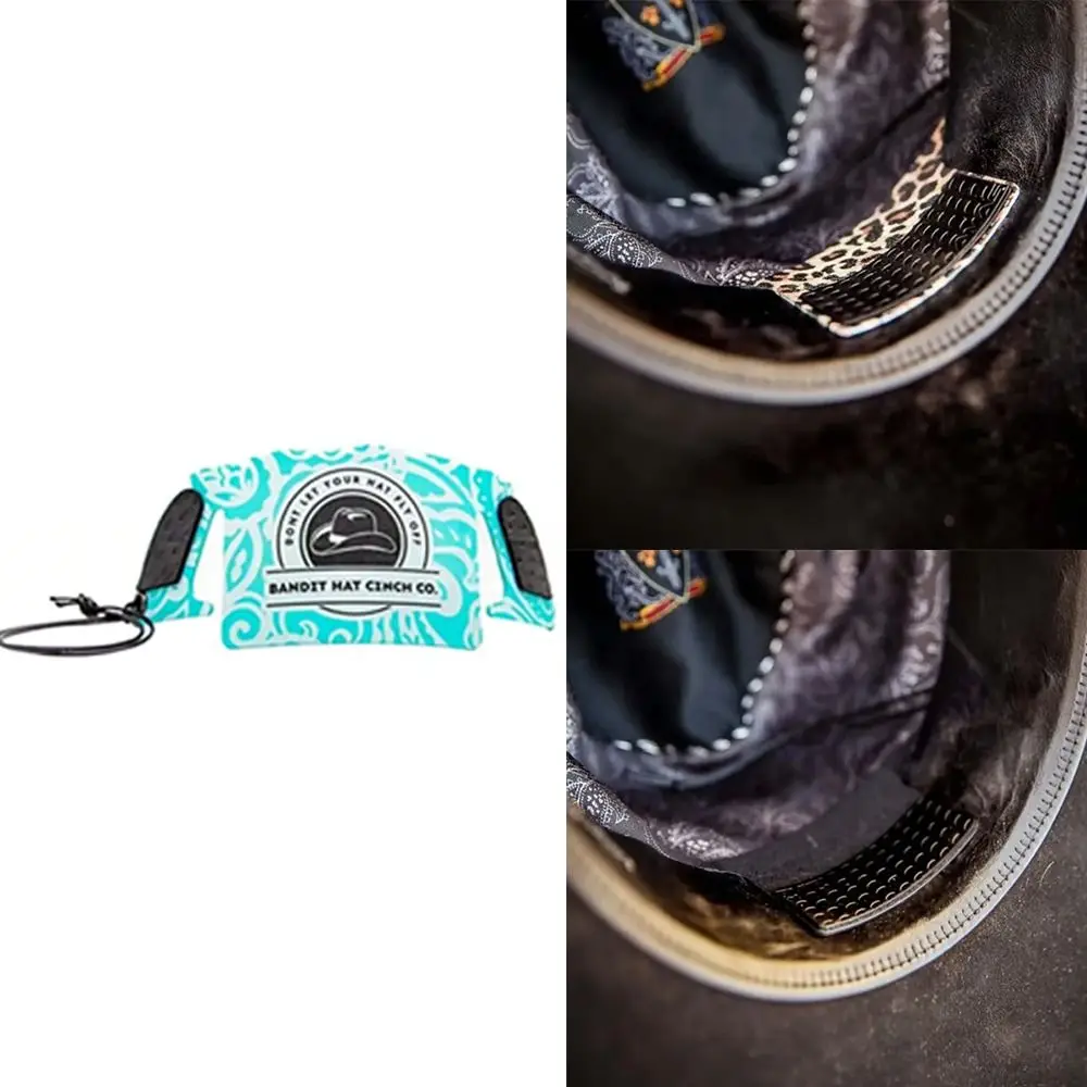 Fashion Leopard Cowboy Hat Cinch Detachable with Lanyard Hat Strap Hat Rope Keychain Hat Accessories