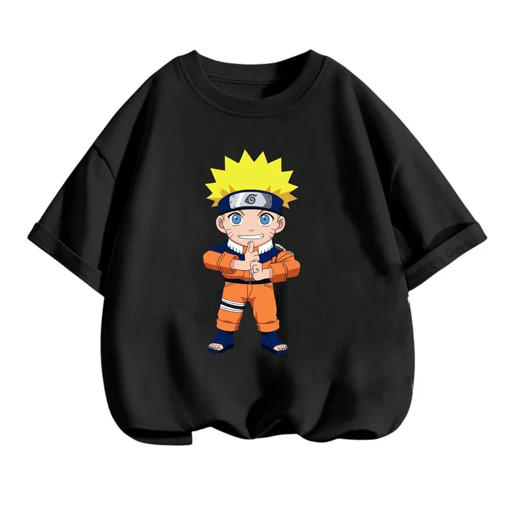 Summer Narutos T-shirt Top Boys Girls T-shirt 3d Print Cool Kakashi Children Animation Fashion 3-14t Children Teen T-shirt