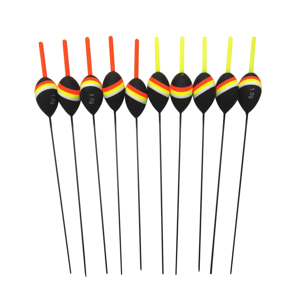 Agape10pcs/Lot Pole Fishing Carp Floats Bobbers Fluctuator 0.5/1.0/2.0g Stick Buoys Balsa Wood Material Oem Factory Store 201131