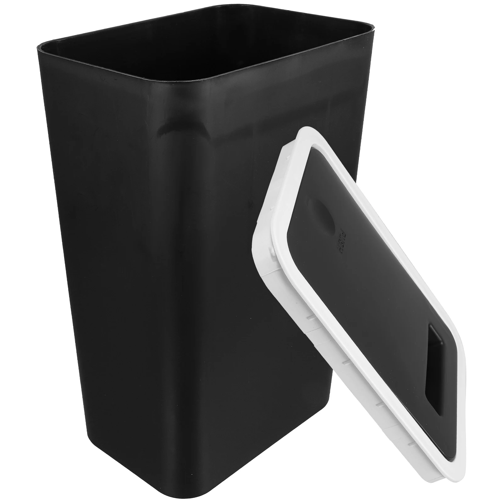 

Trash Can with Lid Plastic Garbage Bin Large Lightweight Waste Container for Kitchen Bathroom Office Study Lidded Trash Can