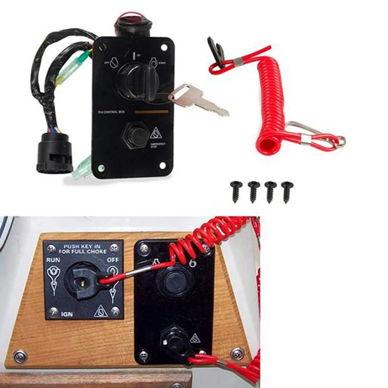 

Outboard Single Control Key Panel DC12V Engine Switch Panel 704-82570-12-00 704-82570-08 For Yamaha-A15Z