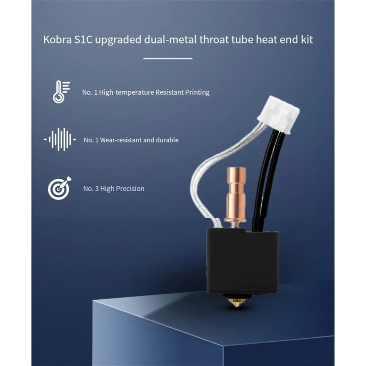 ^DT1247~~Hotend for S1 Bi-Metal Throat S1C Hot End Upgrade Kit 3D Printer Accessories Brass