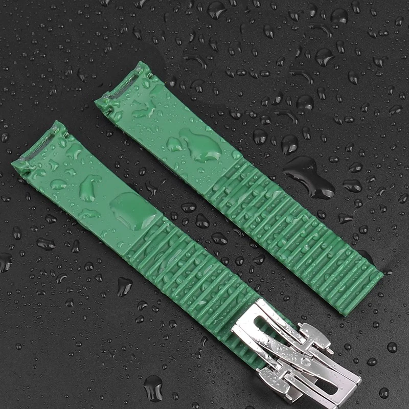 21mm Curved End Rubber Silicone Watchbands for Patek PP Philippe Aquanaut 5167A 5164A 5168A Watch Band Strap 5167R Bracelet Belt