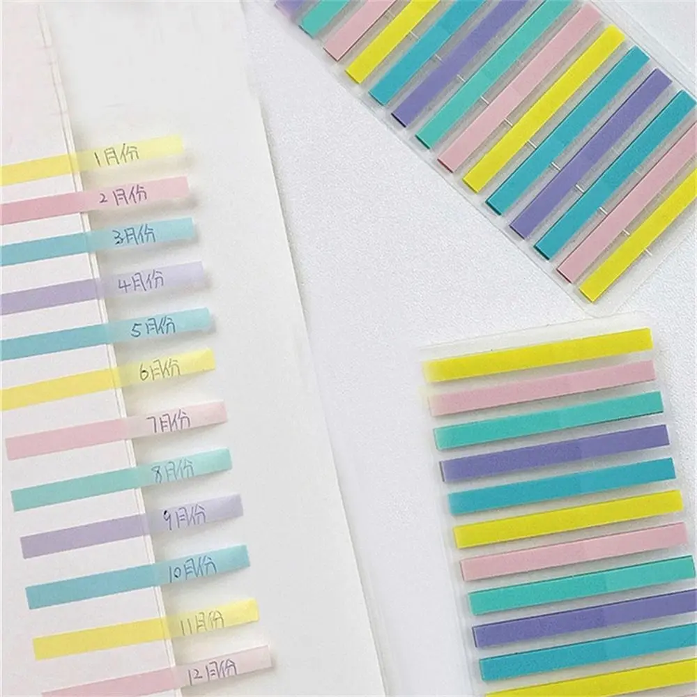 300pcs Transparent Fluorescent Page Marker Reading Aid Index Tabs Flags Stickers Index Sticky Notes Reading Highlight Sticker