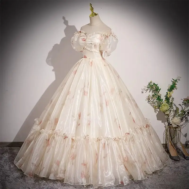 2025 doce princesa quinceanera vestidos de baile mais novo inchado vestido de baile elegante até o chão vestido de debutante personalizado