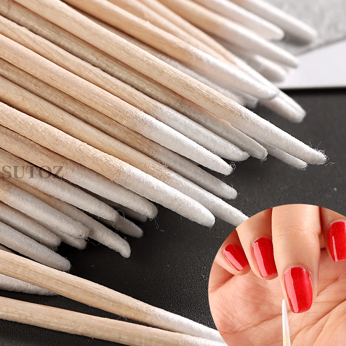 90pcs Microblading Cotton Swab Cotton Swabs Pointed Tip Cotton Swab Wood Sticks Makeup Applicator Sticks Nail Supplies LEJXN-01