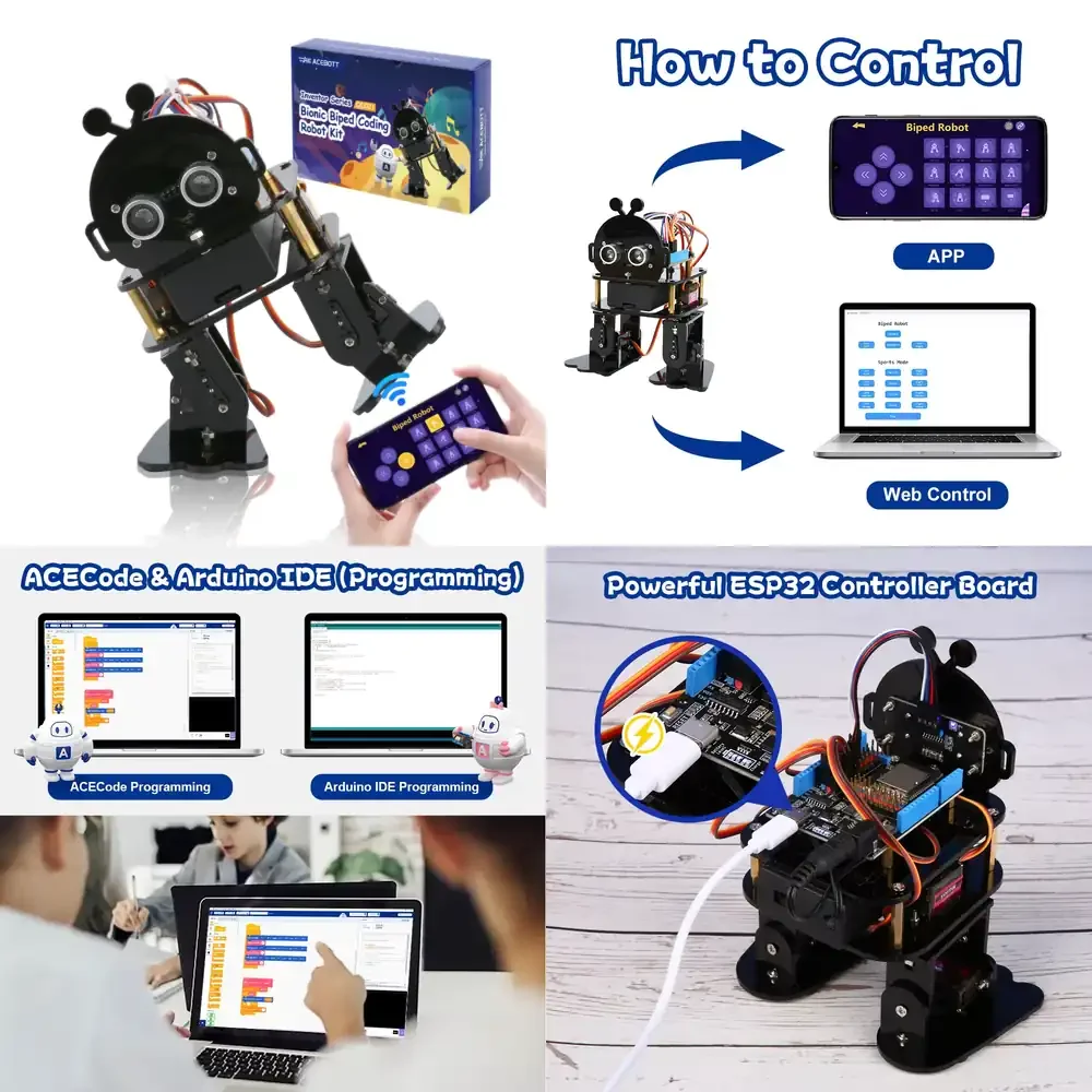 Smart Kids Pre-Primary School DIY Coding Set STEM Educational Toy for Children Biped Starter Robotics Kit Compatible