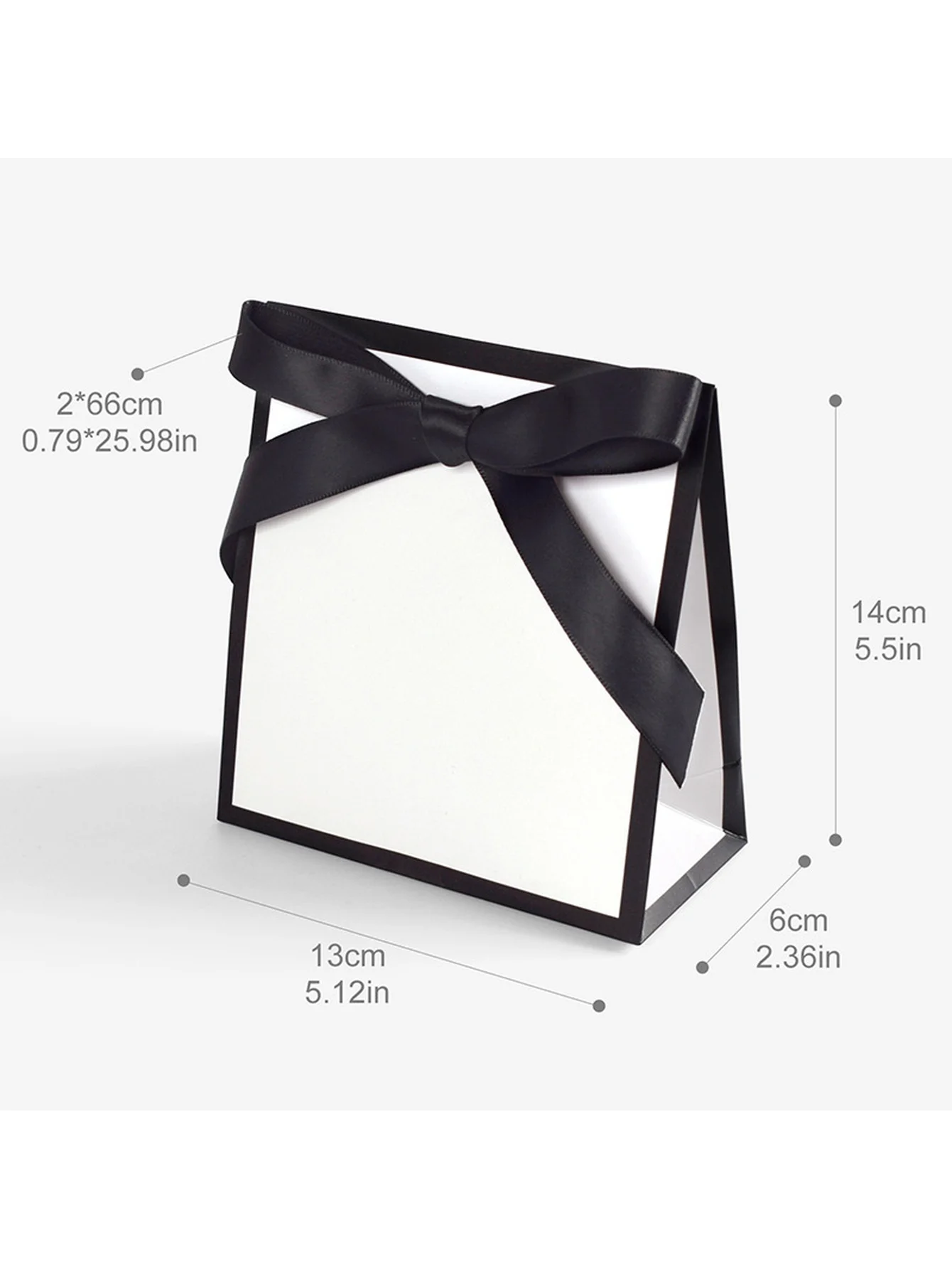 10pcs, Simple Black And White Bow Clutch Bag Spot Tie Silky Scarf Mini Gift Tote Bag Gift Packaging Bags