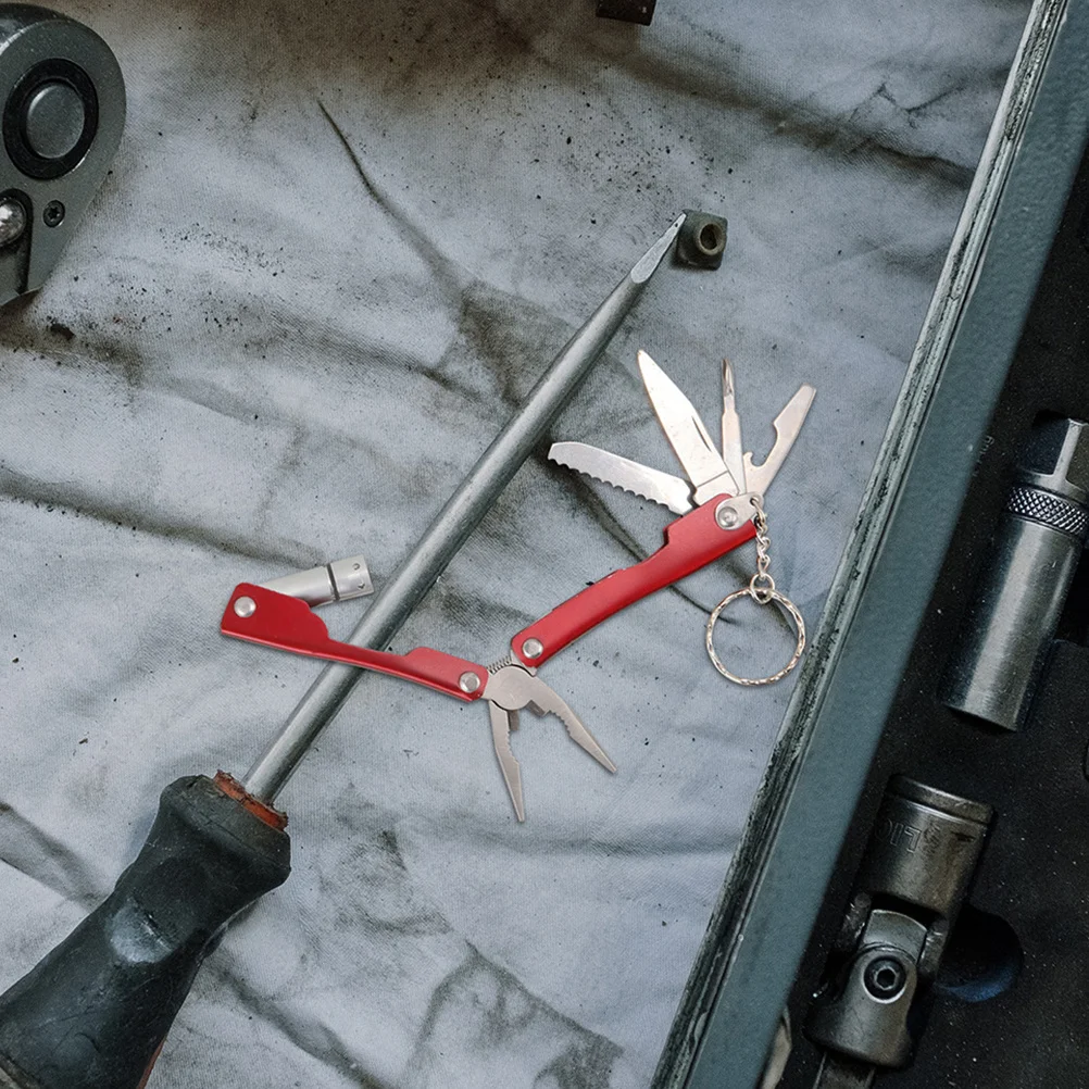 

2Pcs Foldable Multi Tool Pliers Stainless Steel Outdoor Camping Pocket Small Multitool LED Flashlight Emergency Tools