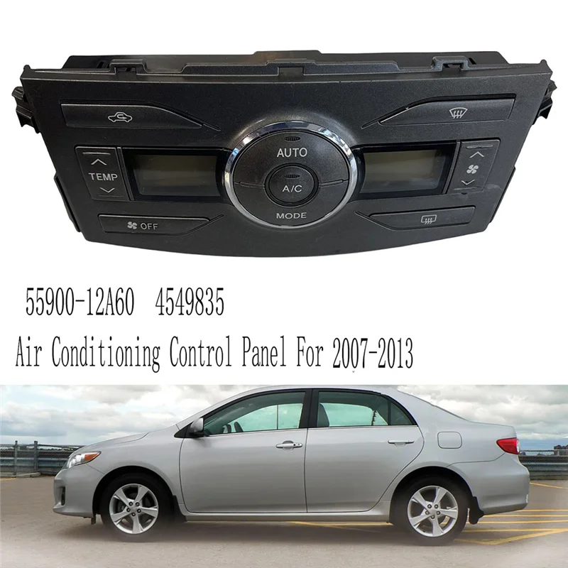 Painel de controle de ar condicionado a60e, interruptor de controle de aquecedor a/c para toyota corolla 2007-2013 55900-12a60 4549835