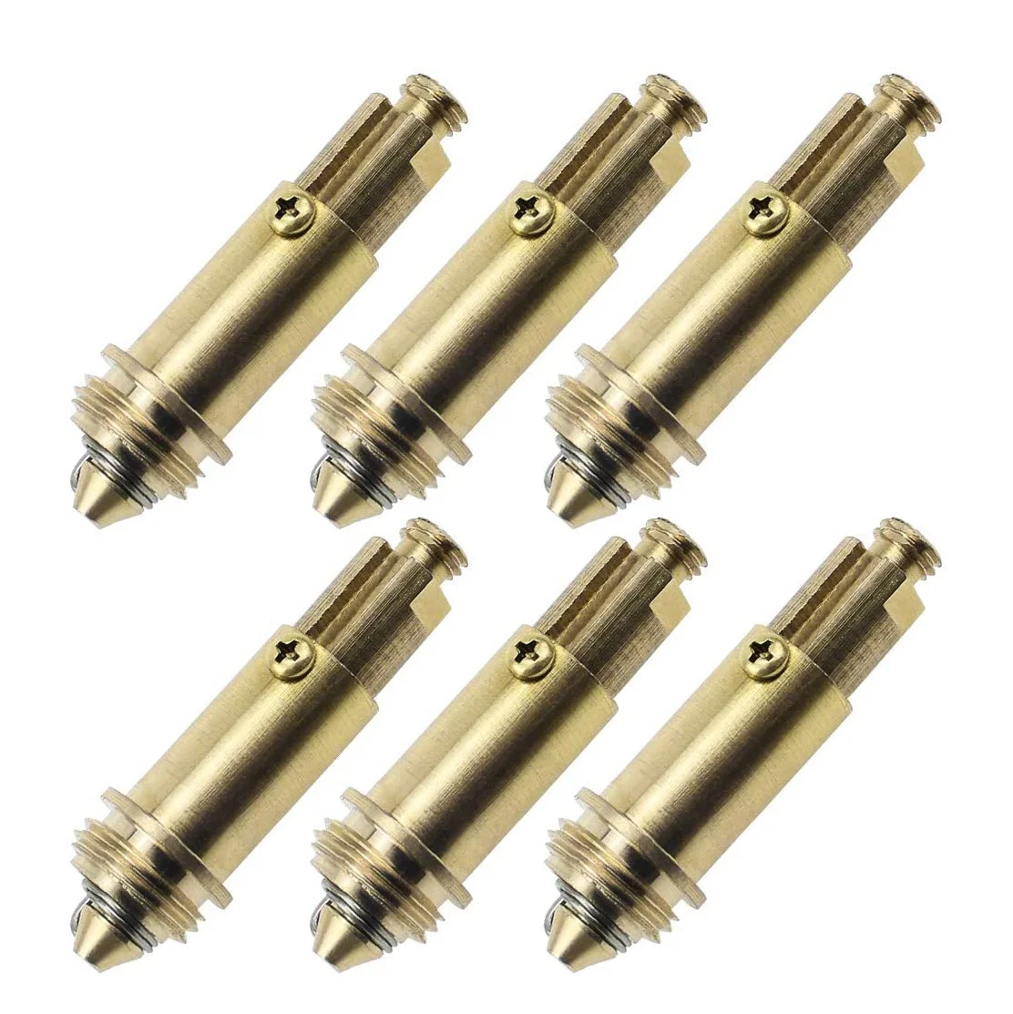 

A62X 6 PCS Sink Plug Replacement Basin Bath Waste Click Clack Spring Brass Plug Bolt for Kitchen Sink Bath Tub Drain Stopper