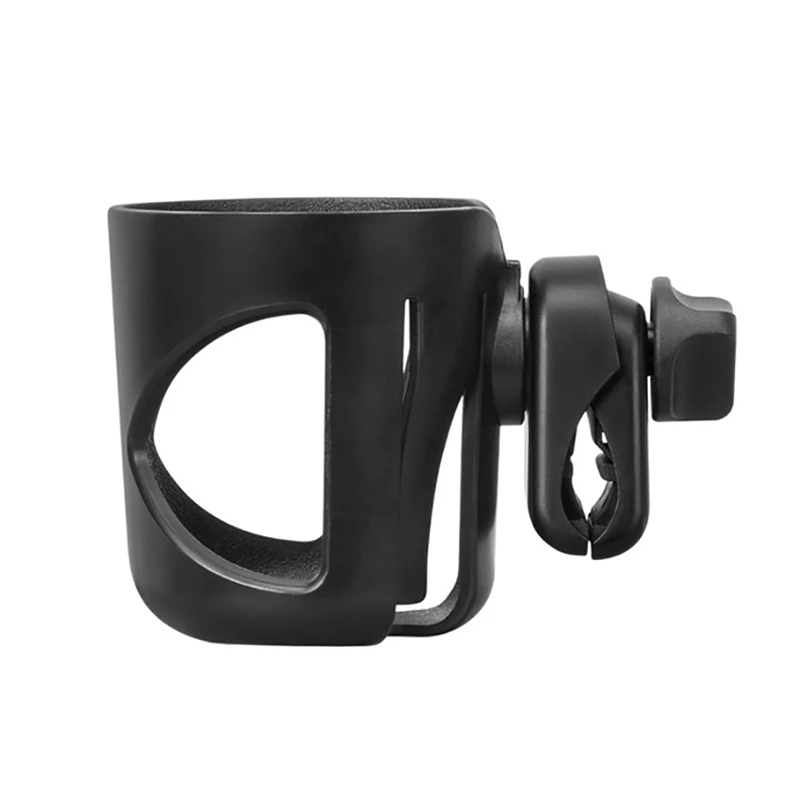 Universal Strollers Cup Holder, Adjustable Clamp fits on Any Bike, Wheel Chair, Car, Bicycle Drink Holder, Black, Gray