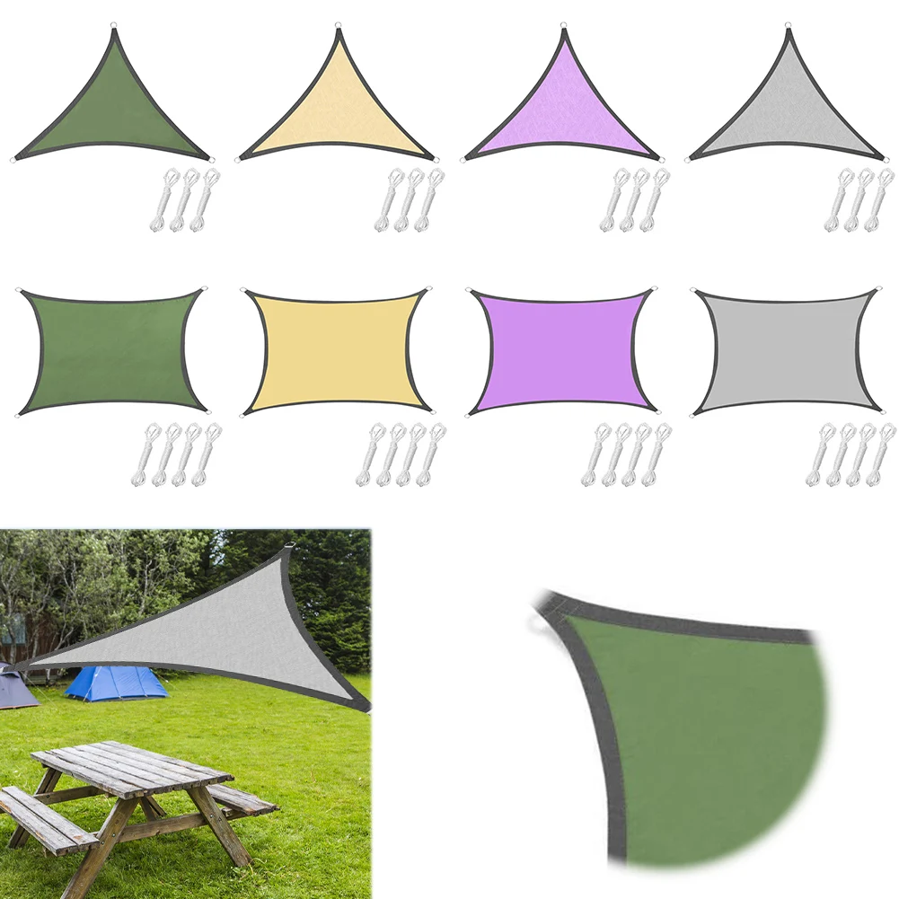 Outdoor Awnings Waterproof Sun Shade Sail Garden Canopi For Terrace Car Canvas Awning Rectangle Pool Sun-Shelter Sunshade Sail