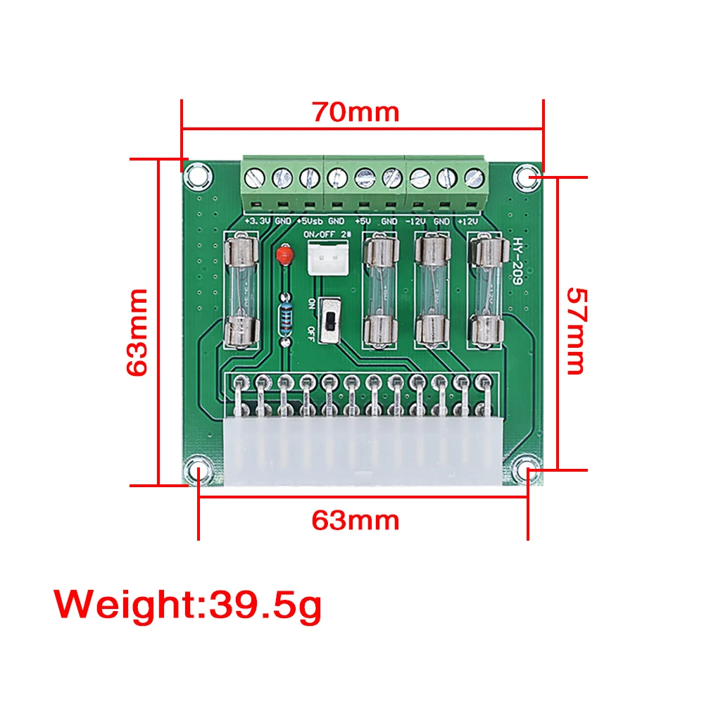 Desktop Chassis Power Supply ATX Adapter Board Takeout Board Outlet Module Power Supply Output Terminal Module