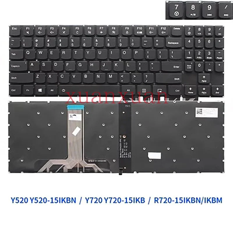 New Keyboard with backlit for LENOVO Y520 Y520-15ikbn Y720 Y720-15IKB R720-15IKBN R720-15IKBM