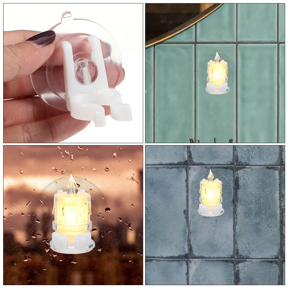 

10Pcs Clear Suction Cup LED Holders for Windows Long Rod Design Easy Installation Suction Cup Holders for Windows