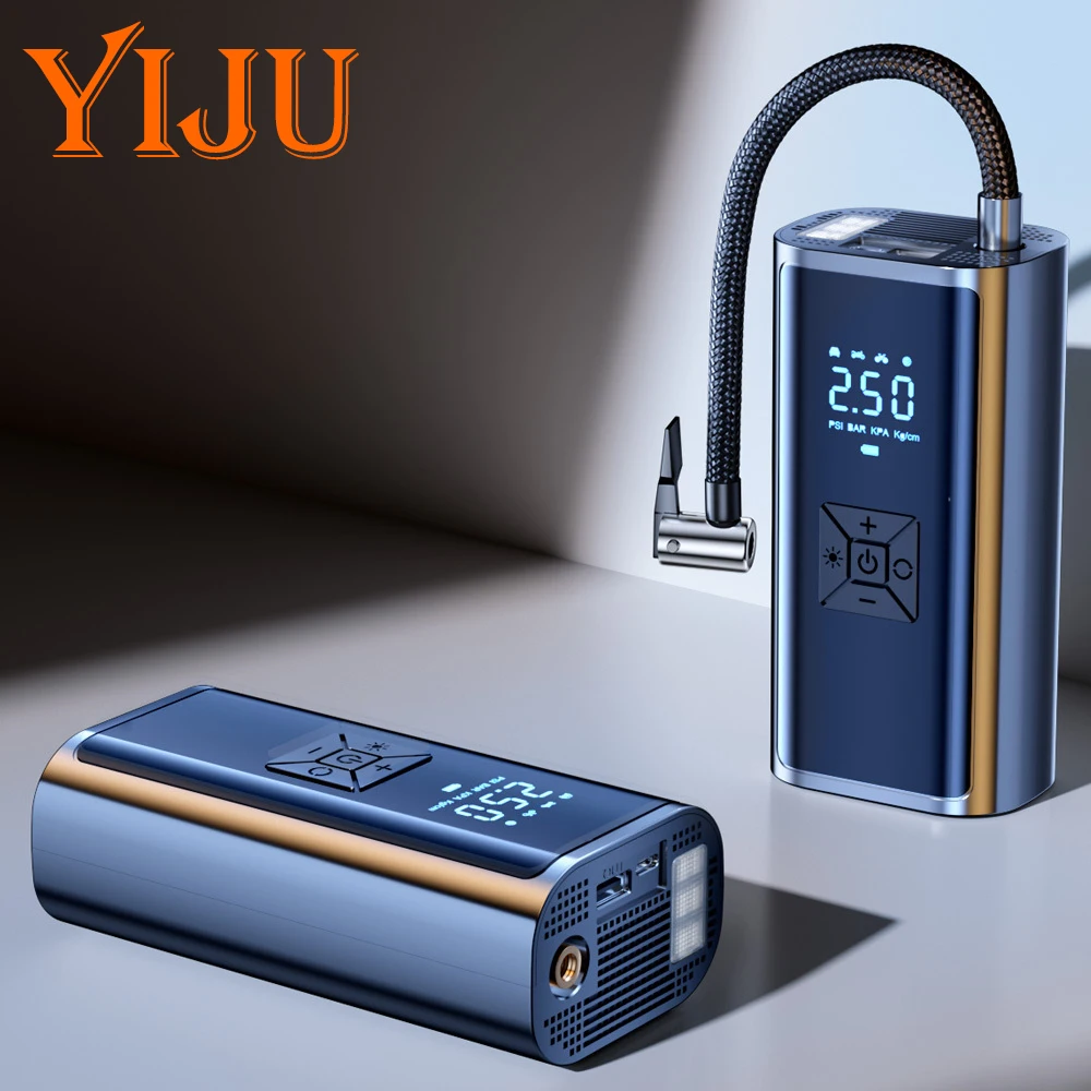 

Автомобильный воздушный насос 6000 мАч, быстрая инфляция, беспроводной мини-воздушный компрессор, цифровой дисплей для мотоцикла, велосипеда, лодки, автоматический надувной насос