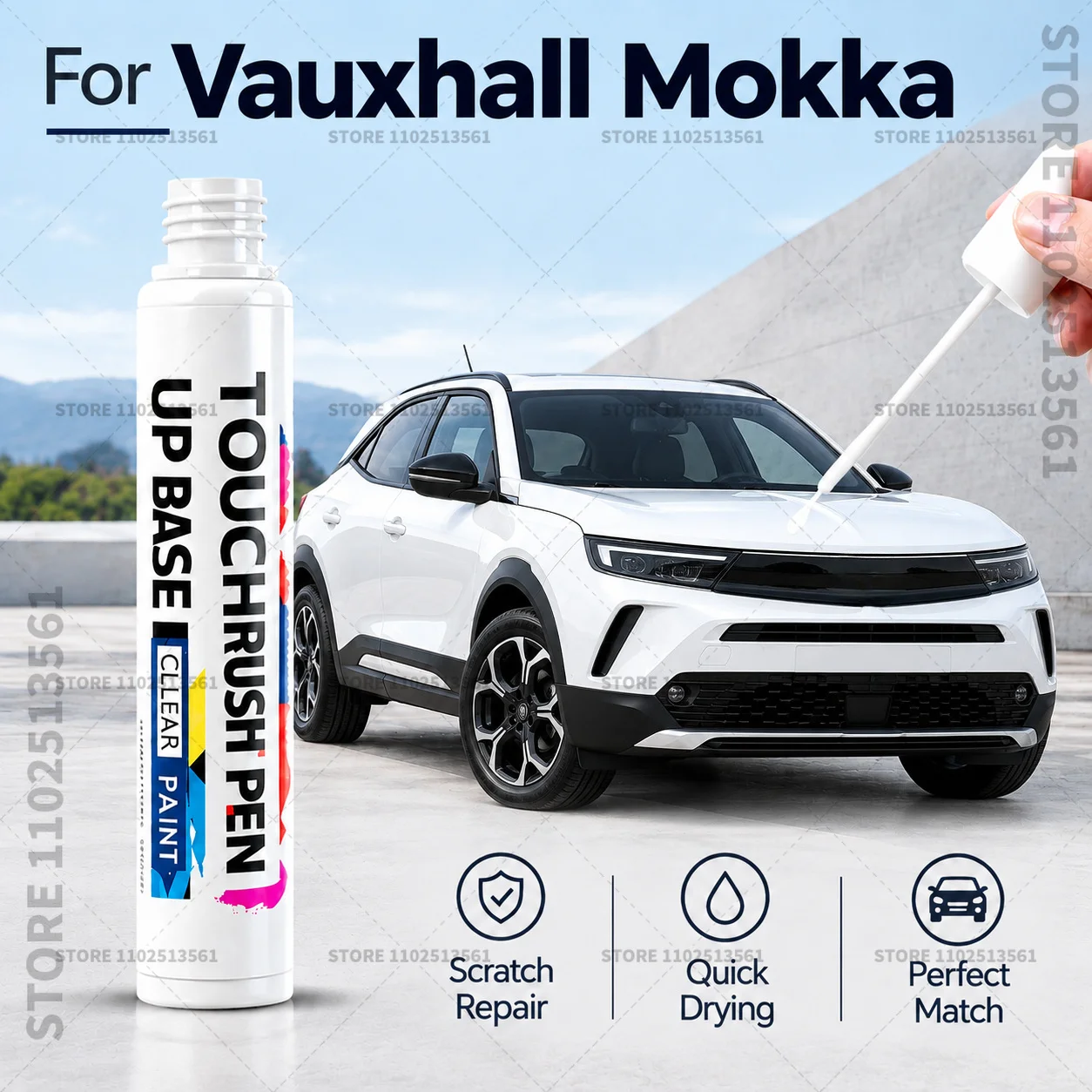 For Vauxhall Mokka Automotive Touch Up Paint Pen Scratch Repair Marker for Car Body Bumper Door Paint Restoration Accessories