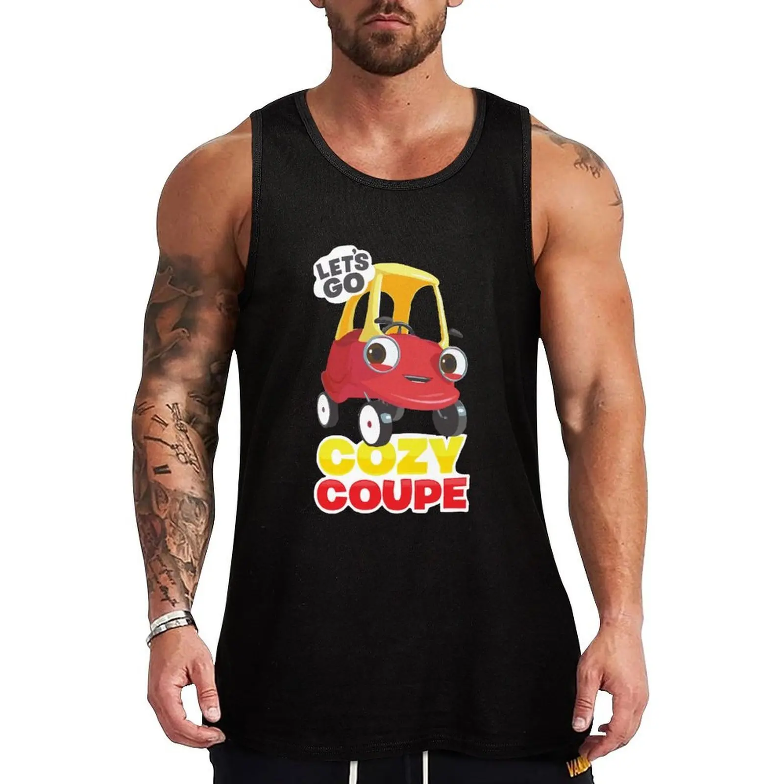 

COZY COUPE LET'S GO Tank Top Sports clothing Men's sleeveless Man summer clothes gym for men