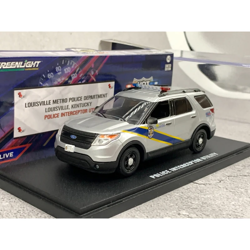 GreenLight Diecast 1:43 Scale ‌Police Interceptor Alloy Car Model Simulation Adult Collection Decoration Gift Static Display