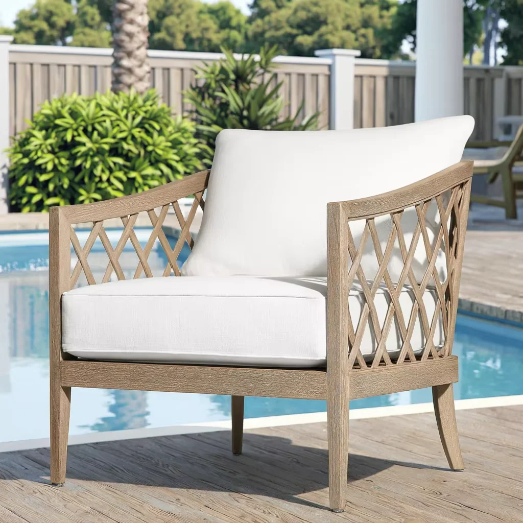 # Hotel Used Garden Furniture Teak Wood Outdoor Lounge Chair