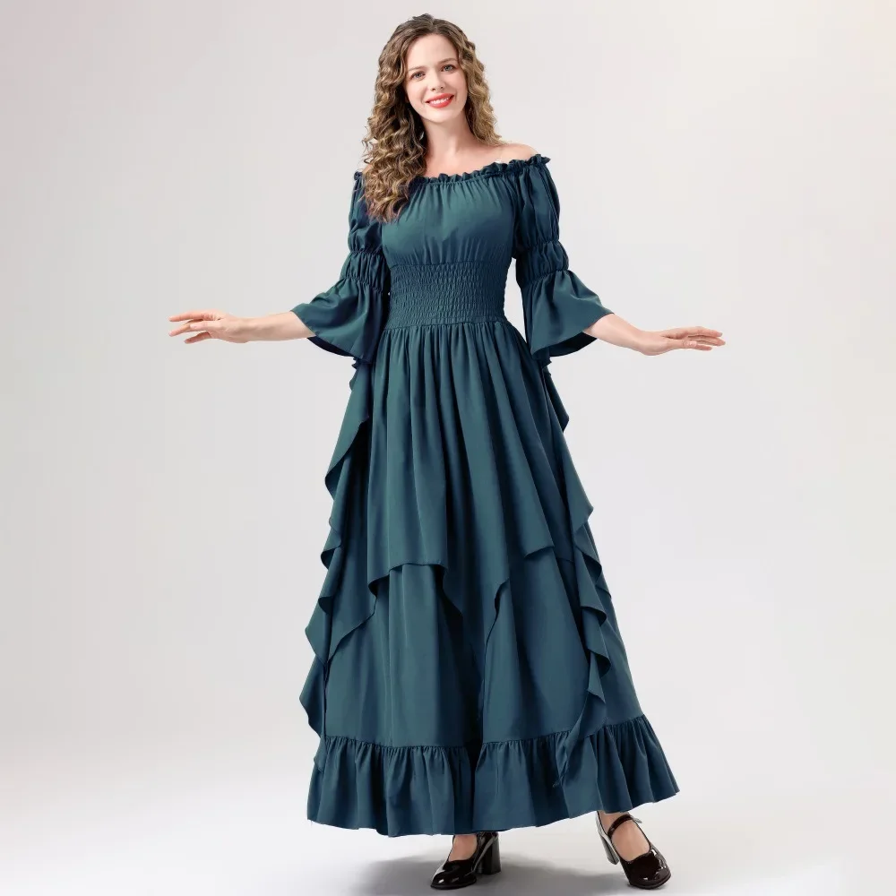 Women's Gothic Witch Dress Medieval Renaissance Victorian Costumes