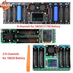 2/4/8 Channels 18650 Lithium Battery Capacity Tester MAh MWh Digital Battery Internal Resistance Tester Power Detector Module