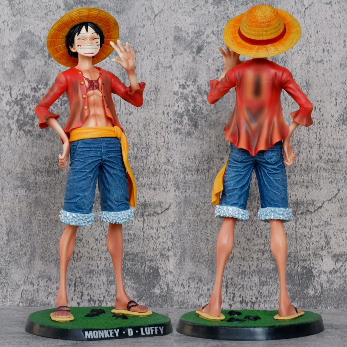 Uma peça 42.5cm macaco d. Luffy figura de ação-grande 1/4 smiley anime boneca estátua modelo decorativo ornamento presente brinquedo venda quente