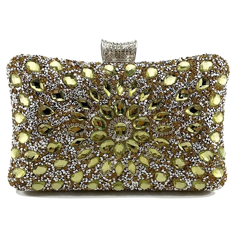 

Flash Diamond Rhinestone Banquet Evening Bag Celebrity Dress Shoulder Luxury Evening Purse For Women Trendy Snap Closure Handbag