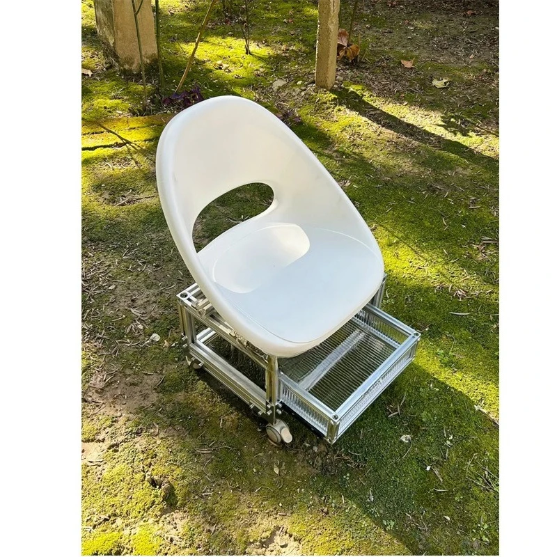 เก้าอี้สตูลแบบถอดประกอบได้ ทำด้วยมือ โครงอะลูมิเนียม เก้าอี้นั่งอเนกประสงค์ ดีไซน์สร้างสรรค์ พร้อมพนักพิง