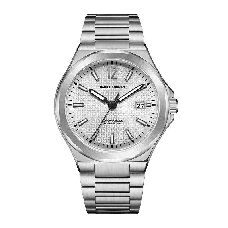 Classic Men Mechanical Watch Janpan Movement Sapphire Wristwatch Luminous Date Stainless Steel Waterproof Luxury Clock
