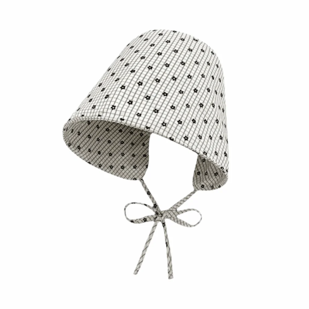 French Style Large Brim Sun Protection Hat Wide Brim Foldable Bucket Hat UV Resistant with String Striped Fisherman Hat Camping