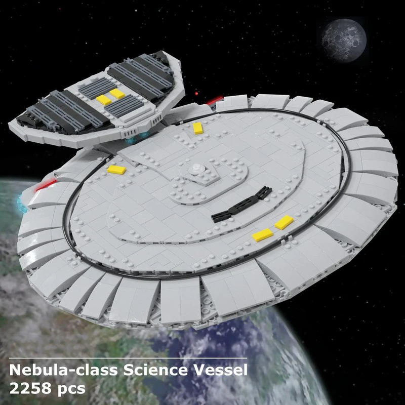 

2278pcs MOC Nebula-class Science Vessel Space Building Blocks Christmas Gift Brick Advanced DIY Gift Designed for Adults