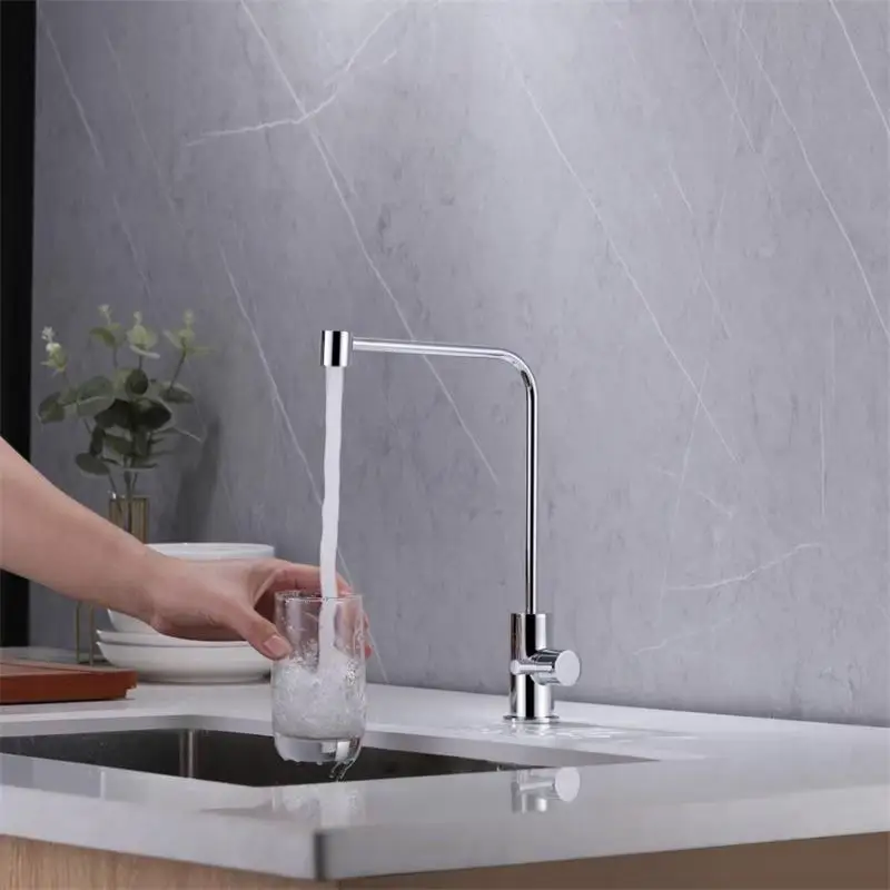 Direct Drinking Faucet Durable Total Brass Brush Gold Sink Tap Single Lever Single Cold Water Tap High Quality Drinking Tap