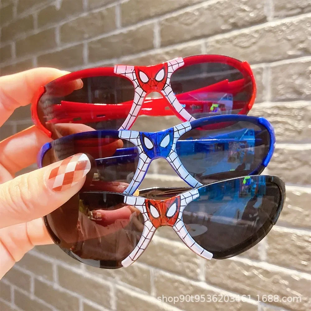 Marvel Spiderman Outdoors Children Sunglasses Superhero Anime Ultraviolet-proof Frog Lens Cartoon Sunscreen Boy Girl Sunglasses