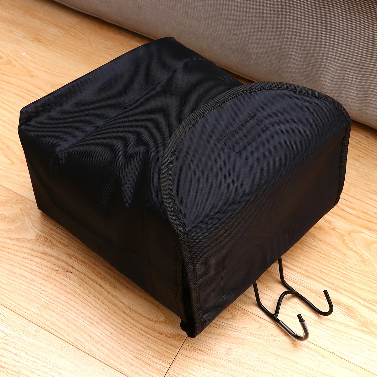 1 قطعة سلة دراجة قابلة للطي تخزين أمامي سلة قابلة للطي الناقل الثقيلة الصلب هوك مقاوم للماء لركوب الدراجات الأسود #5