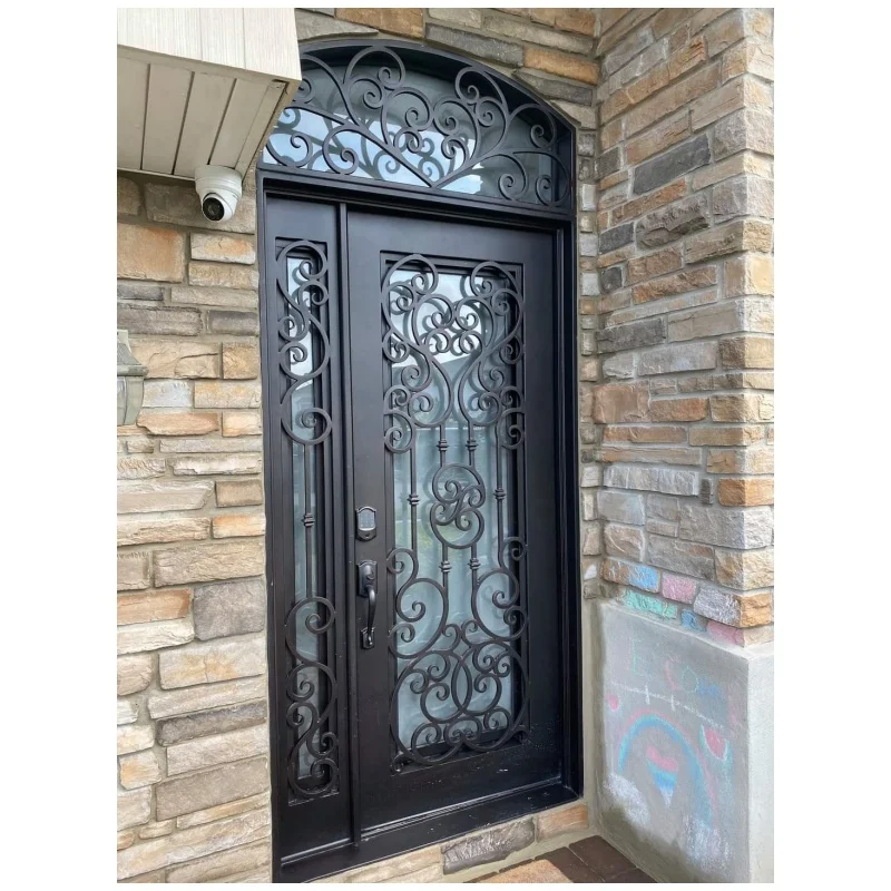 Factory Wholesale Reasonable Price Pdf Catalogue Iron Doors Iron Door Villa Wrought Iron Door Guangdong