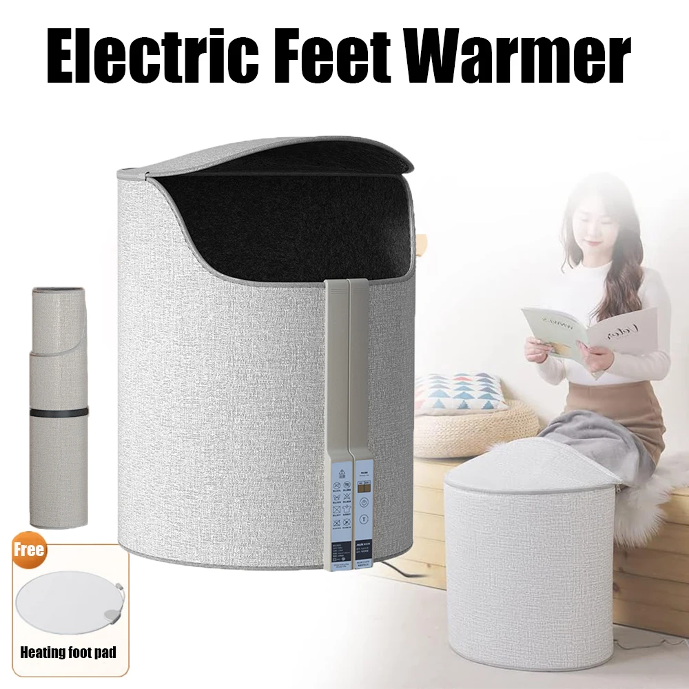 Folding Electric Feet Heater Winter Cushion Portable Adjustable Thermostat Foot Warmer For Home Office Feet Leg Heated Warm   4.