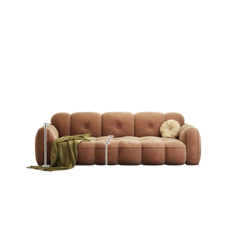 

Wabi Sand Wind Cream Frosted Fleece Straight Line Piano Keys Small Apartment Living Room Simple