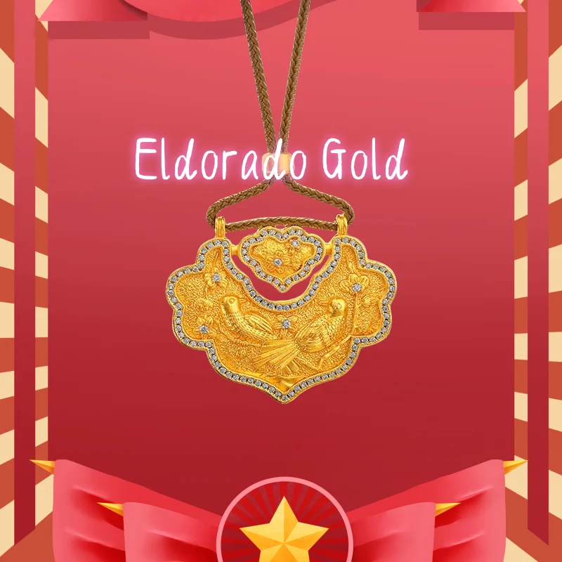 

999 real gold with few diamonds joyous smile on the face, ruyi lock bag pendant, women's woven rope necklaceValentine's Day gi