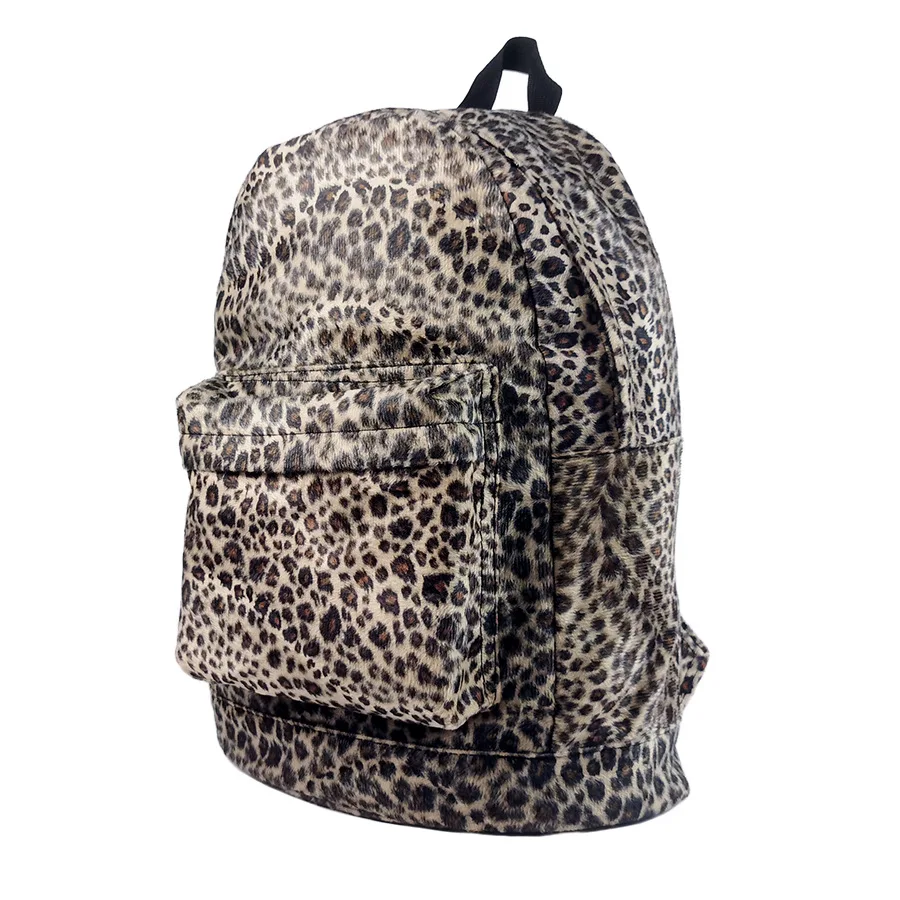 Original Designer Brand Mochila Plush Backpack Casual Student Bag Leopard Print Backpack for Women Men Hot Selling