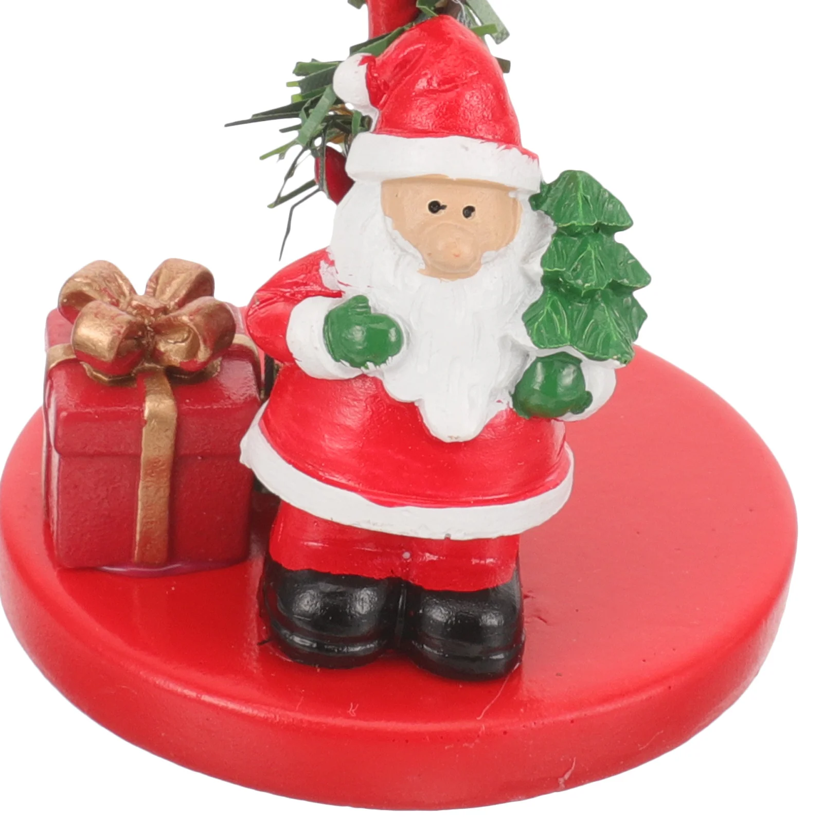 

Resin Metal Christmas Holder Cartoon Tealight Holder Decorative Xmas Desktop Stand Ornament Desktop Adornment