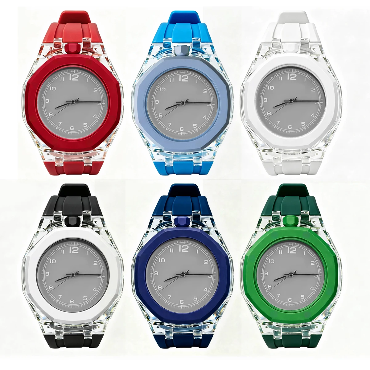 Modification Kit for Swatch X AP Royal POP Transparent Case+Rubber Strap for Swatch Royal POP Pocket Watch Changer To Wristwatch