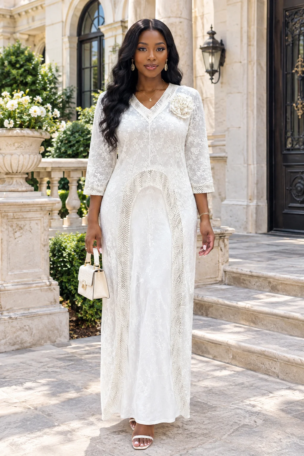 Setelan dua potong berupa mant - Lace Dress ulasan dan harga