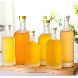 2pcs 100ml/200ml/375ml/500ml Glass Bottles With Lid For Wedding Birthday Home Party Wine bottle Juice Bottle