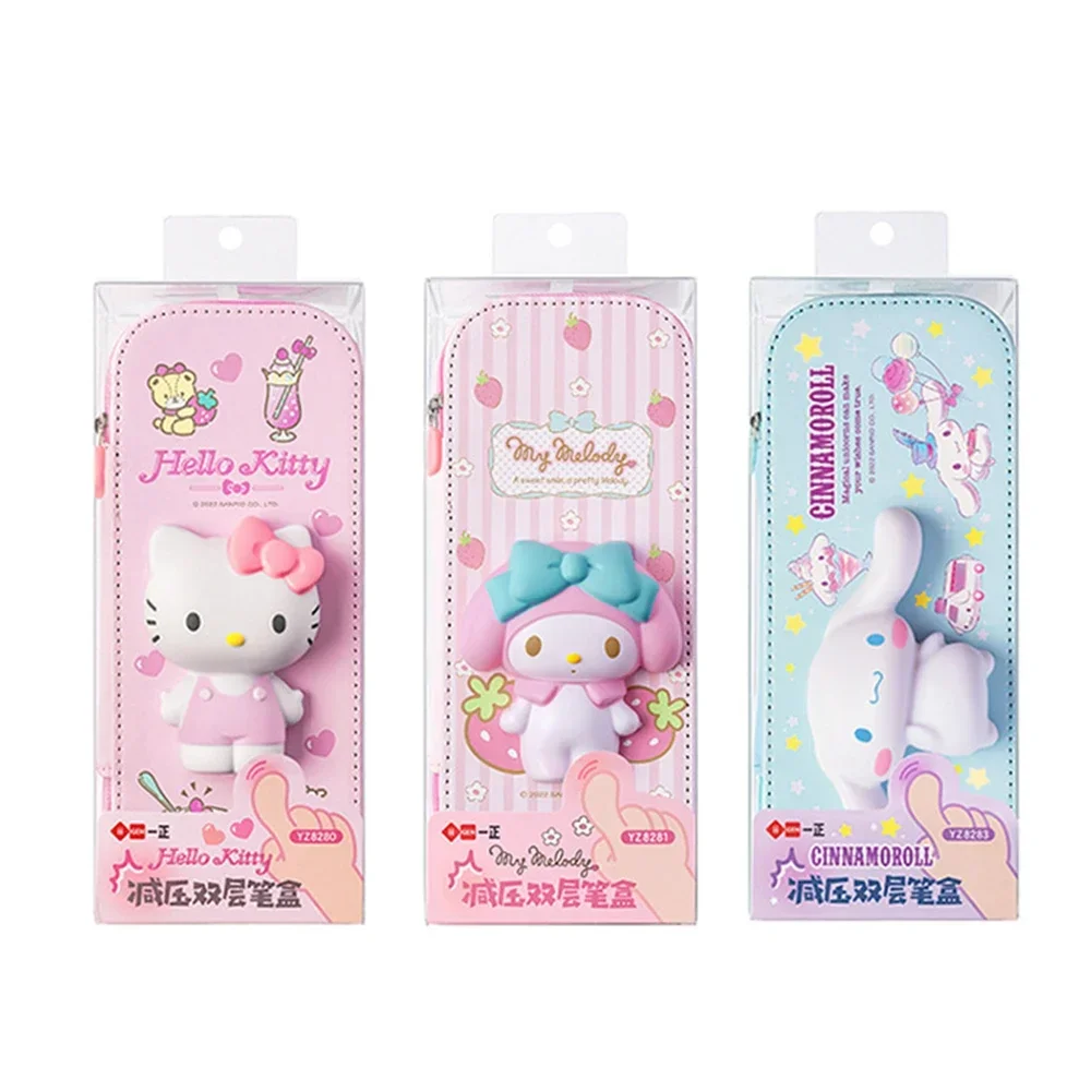 Imagem -05 - Yizheng Sanrio 3d Descompressão Escola Lápis Case Olá Kitty Kuromi Caneta Caixa Grande Capacidade Dupla Camada de Volta à Escola Fornecimento