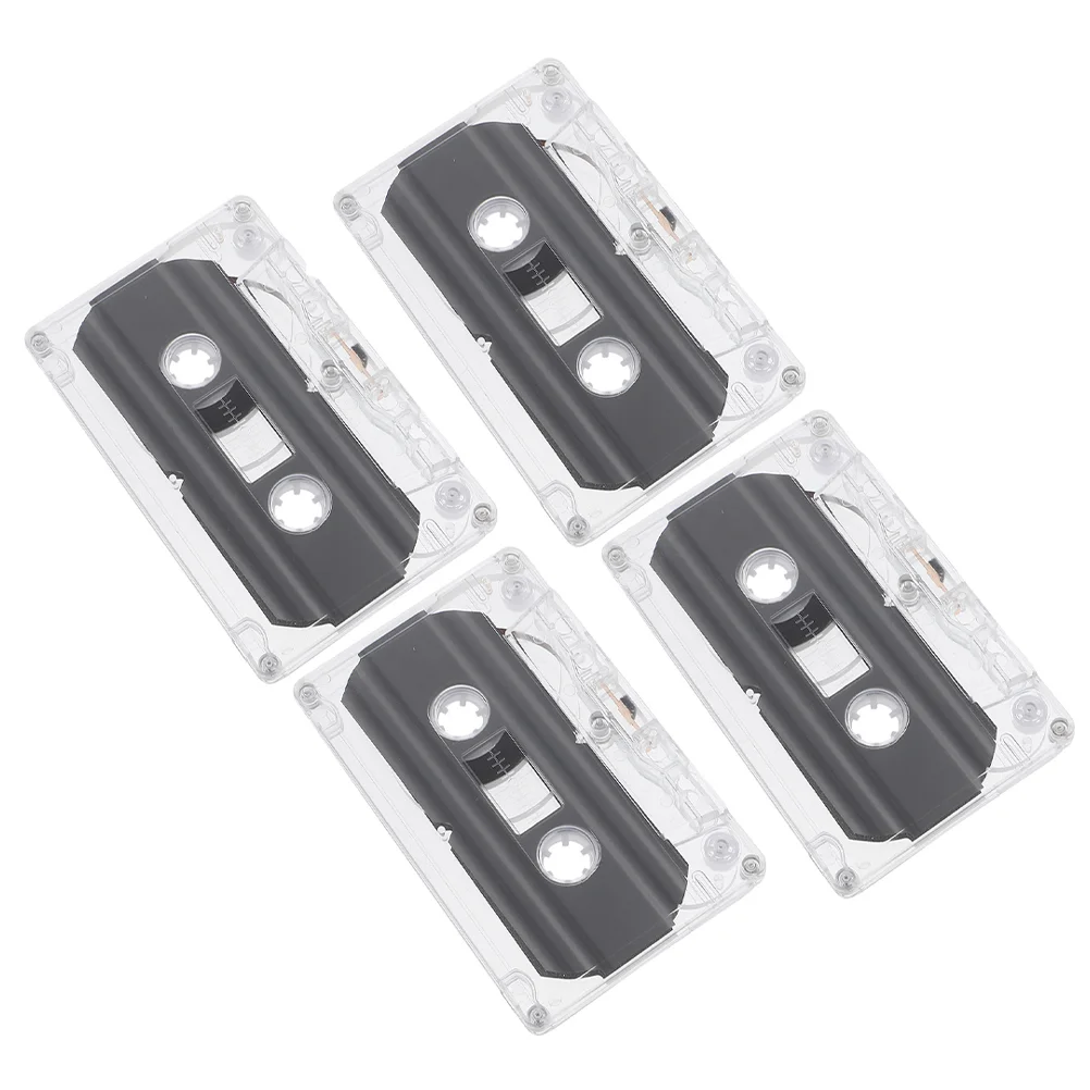 

Recorder Blank Audio Tape Cassette Recordable Tapes with Case Black Plastic for Recording