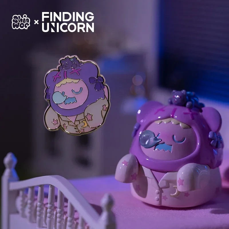 

Blind Box Toys ShinWoo Ghost Hotel Series Badge Looking for Unicorn Metal Kawaii Magnetic Surprise Guess Bag Cute Creative Gift